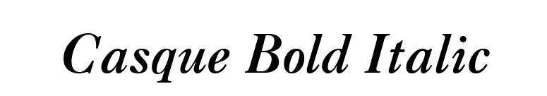 Casque Bold Italic font preview