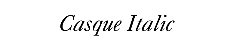 Casque Italic font preview