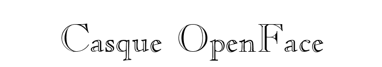 Casque OpenFace font preview