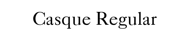 Casque Regular font preview