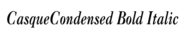 CasqueCondensed Bold Italic font preview