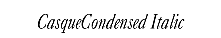 CasqueCondensed Italic font preview