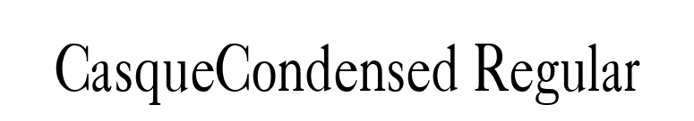 CasqueCondensed Regular font preview