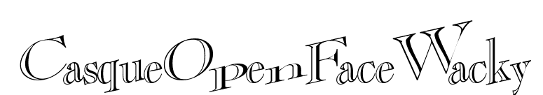 CasqueOpenFaceWacky font preview