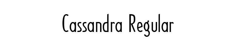 Cassandra Regular font preview