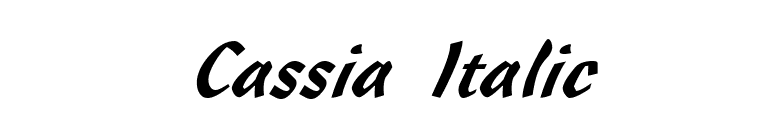 Cassia Italic font preview