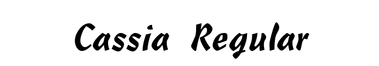 Cassia Regular font preview