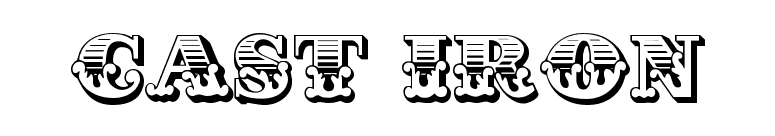 Cast Iron font preview