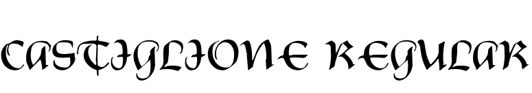 Castiglione Regular font preview