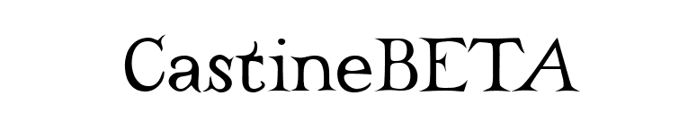 CastineBETA font preview