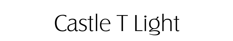 Castle T Light font preview
