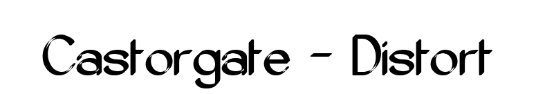 Castorgate - Distort font preview
