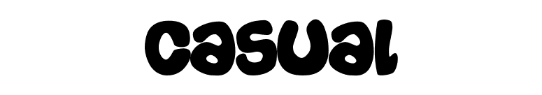 Casual font preview