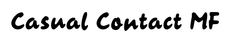 Casual Contact MF font preview