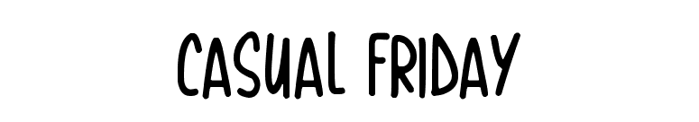 Casual Friday font preview