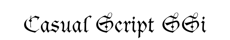 Casual Script SSi font preview