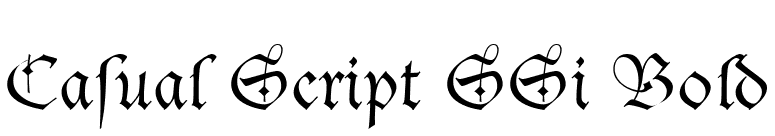 Casual Script SSi Bold font preview