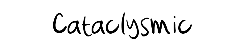 Cataclysmic font preview