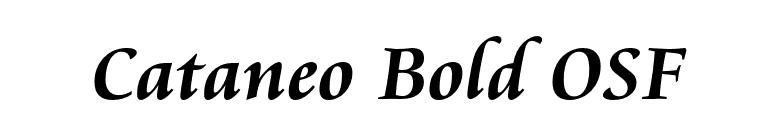 Cataneo Bold OSF font preview