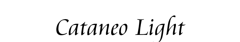 Cataneo Light font preview