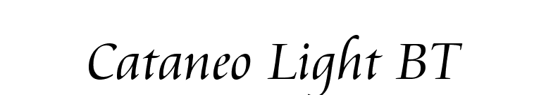 Cataneo Light BT font preview