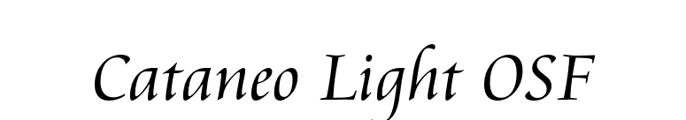 Cataneo Light OSF font preview