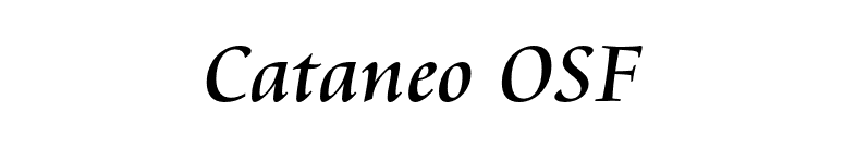 Cataneo OSF font preview
