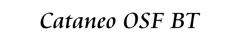 Cataneo OSF BT font preview