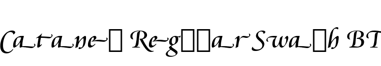 Cataneo Regular Swash BT font preview