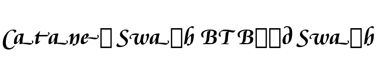 Cataneo Swash BT Bold Swash font preview