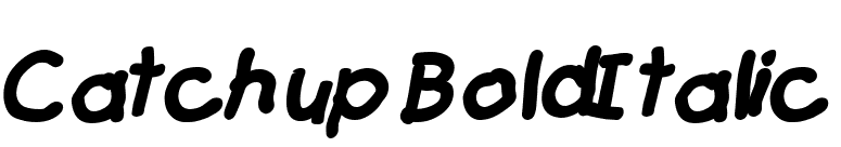 Catchup BoldItalic font preview