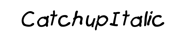 Catchup Italic font preview