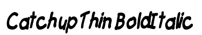 Catchup Thin BoldItalic font preview