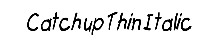 Catchup Thin Italic font preview