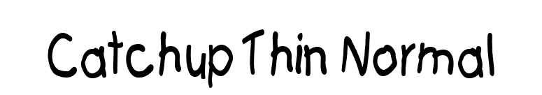 Catchup Thin Normal font preview
