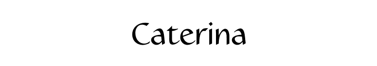 Caterina font preview