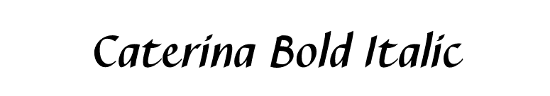 Caterina Bold Italic font preview