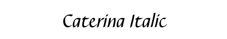 Caterina Italic font preview