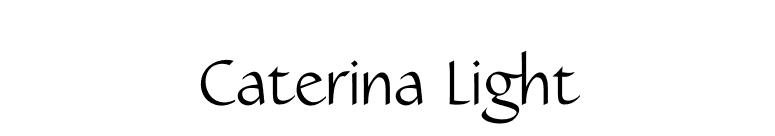 Caterina Light font preview