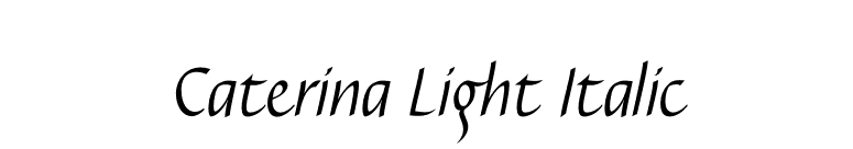 Caterina Light Italic font preview