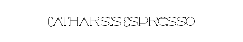 Catharsis Espresso font preview