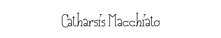 Catharsis Macchiato font preview
