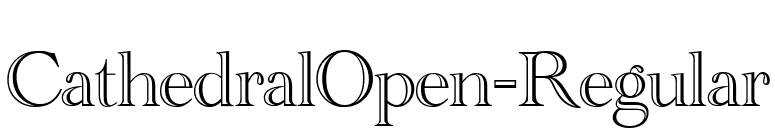 CathedralOpen-Regular font preview