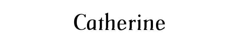 Catherine font preview