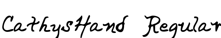 CathysHand Regular font preview