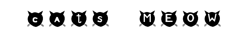 cats MEOW font preview