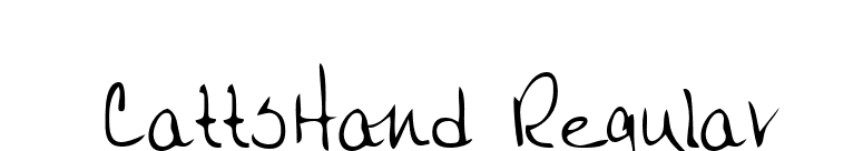 CattsHand Regular font preview