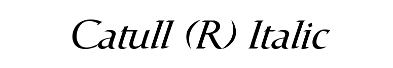 Catull (R) Italic font preview