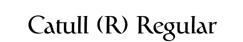 Catull (R) Regular font preview