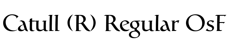 Catull (R) Regular OsF font preview
